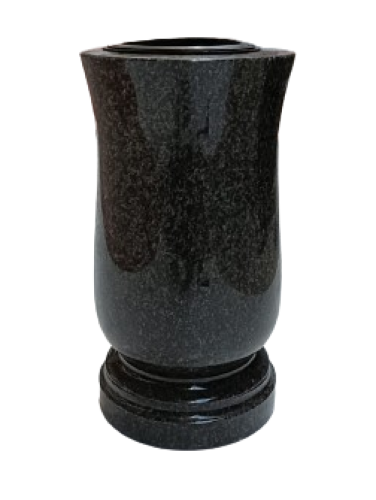 Wazon granitowy, okrągły, czarny 2.png
