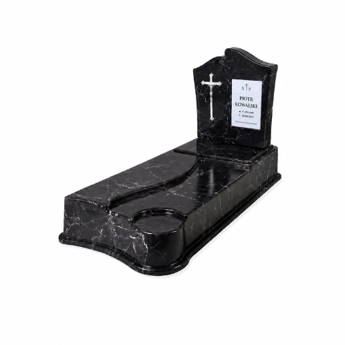 Pomnik plastikowy LUX Grawer + tablica + krzyż + wazon