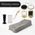 Pomnik plastikowy Harmony GRANIT + tabliczka + krzyż + wazon
