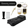 Pomnik plastikowy Harmony CZARNY MARMUR + tabliczka + krzyż + wazon