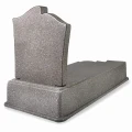 Pomnik plastikowy LUX Grawer SZARY GRANIT + tablica + krzyż + wazon