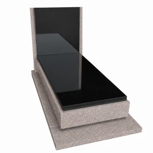 Nagrobek granitowy pojedynczy - 37 - 190cm x 90cm - Brąz Królewski/Cambodia Black