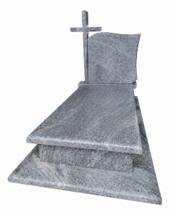 Nagrobek granitowy pojedynczy - 65 - 190cm x 95cm - Juparana Viscount White