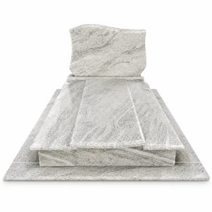 Nagrobek granitowy podwójny - 77 - 190cm x 160cm - Juparana Viscount White