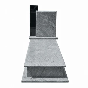 Nagrobek granitowy pojedynczy - 98 - 190cm x 90cm - Viscount White/Warangal